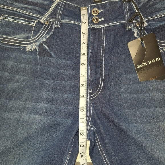 NWT Jack David Jeans Plus Size 22 Womens High Rise  Dark Denim - Picture 11 of 13